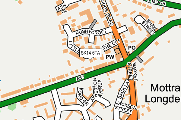 SK14 6TA map - OS OpenMap – Local (Ordnance Survey) SK14 6TA map - OS OpenMap – Local (Ordnance Survey)