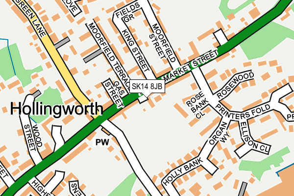 SK14 8JB map - OS OpenMap – Local (Ordnance Survey) SK14 8JB map - OS OpenMap – Local (Ordnance Survey)