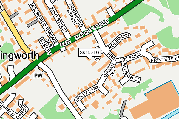 SK14 8LG map - OS OpenMap – Local (Ordnance Survey) SK14 8LG map - OS OpenMap – Local (Ordnance Survey)