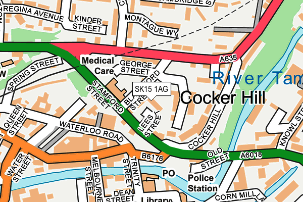 SK15 1AG map - OS OpenMap – Local (Ordnance Survey) SK15 1AG map - OS OpenMap – Local (Ordnance Survey)