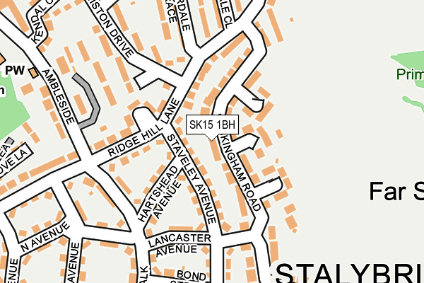 SK15 1BH map - OS OpenMap – Local (Ordnance Survey) SK15 1BH map - OS OpenMap – Local (Ordnance Survey)