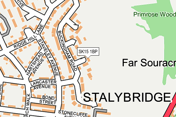 SK15 1BP map - OS OpenMap – Local (Ordnance Survey)