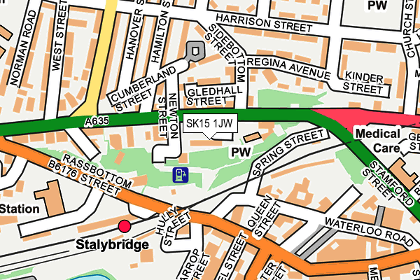 SK15 1JW map - OS OpenMap – Local (Ordnance Survey) SK15 1JW map - OS OpenMap – Local (Ordnance Survey)