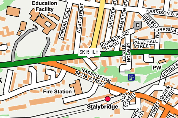 SK15 1LH map - OS OpenMap – Local (Ordnance Survey) SK15 1LH map - OS OpenMap – Local (Ordnance Survey)