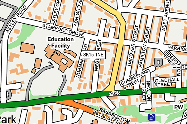 SK15 1NE map - OS OpenMap – Local (Ordnance Survey) SK15 1NE map - OS OpenMap – Local (Ordnance Survey)