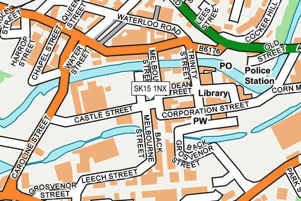 SK15 1NX map - OS OpenMap – Local (Ordnance Survey) SK15 1NX map - OS OpenMap – Local (Ordnance Survey)