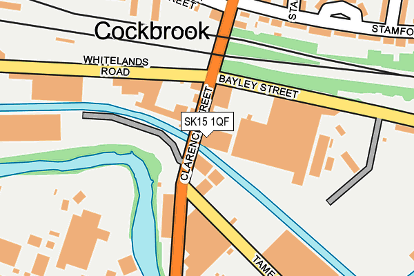 SK15 1QF map - OS OpenMap – Local (Ordnance Survey)