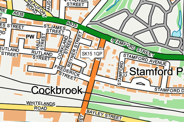 SK15 1QP map - OS OpenMap – Local (Ordnance Survey)