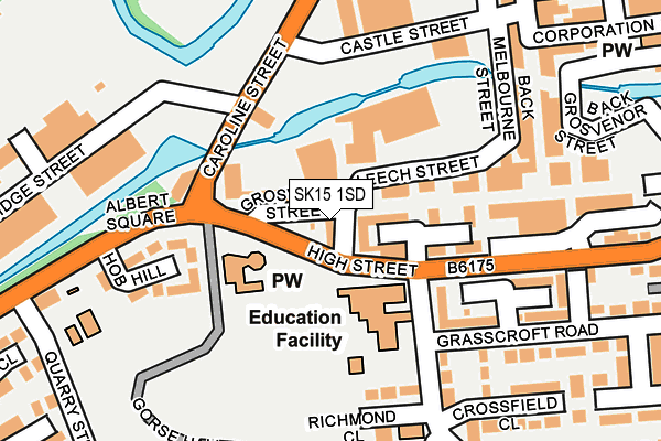 SK15 1SD map - OS OpenMap – Local (Ordnance Survey)