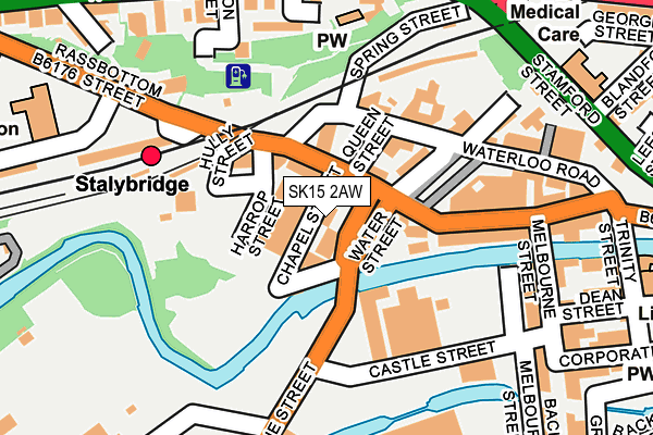 SK15 2AW map - OS OpenMap – Local (Ordnance Survey) SK15 2AW map - OS OpenMap – Local (Ordnance Survey)