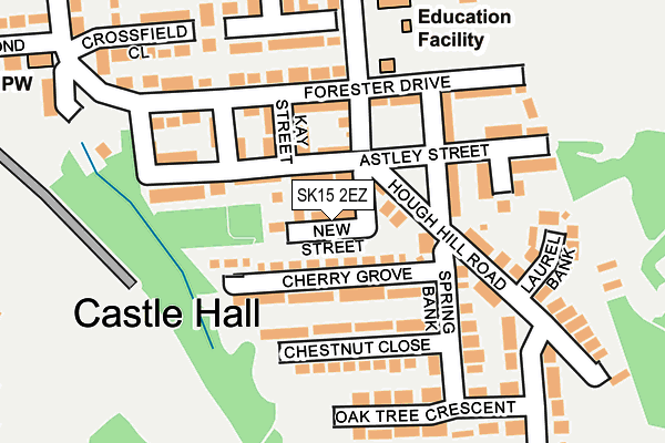 SK15 2EZ map - OS OpenMap – Local (Ordnance Survey)