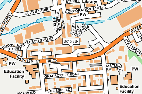 SK15 2JN map - OS OpenMap – Local (Ordnance Survey) SK15 2JN map - OS OpenMap – Local (Ordnance Survey)