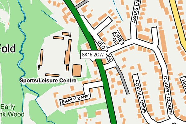 SK15 2QW map - OS OpenMap – Local (Ordnance Survey) SK15 2QW map - OS OpenMap – Local (Ordnance Survey)