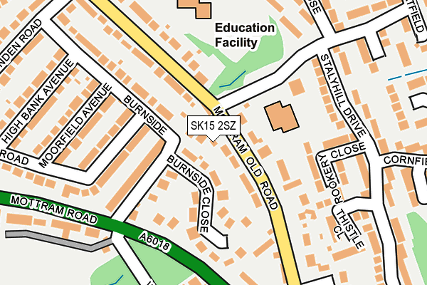 SK15 2SZ map - OS OpenMap – Local (Ordnance Survey) SK15 2SZ map - OS OpenMap – Local (Ordnance Survey)