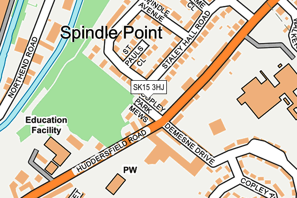 SK15 3HJ map - OS OpenMap – Local (Ordnance Survey) SK15 3HJ map - OS OpenMap – Local (Ordnance Survey)