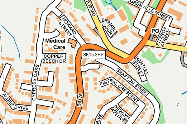 SK15 3HP map - OS OpenMap – Local (Ordnance Survey) SK15 3HP map - OS OpenMap – Local (Ordnance Survey)