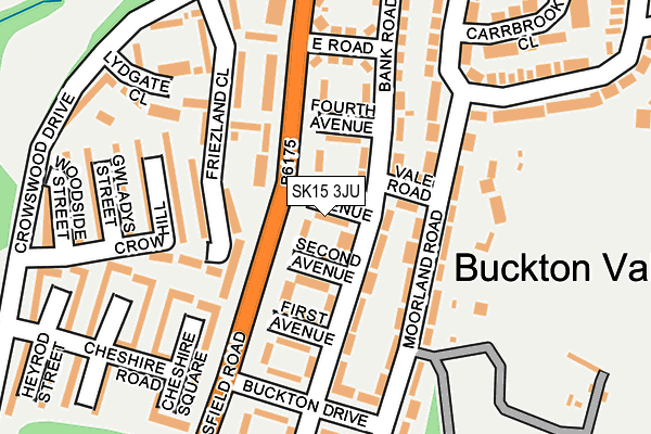 SK15 3JU map - OS OpenMap – Local (Ordnance Survey) SK15 3JU map - OS OpenMap – Local (Ordnance Survey)