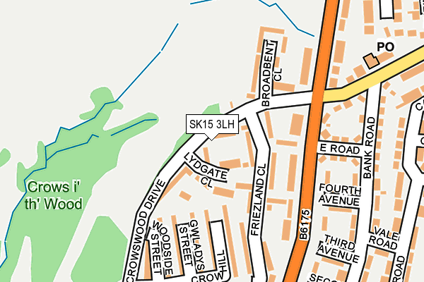 SK15 3LH map - OS OpenMap – Local (Ordnance Survey)