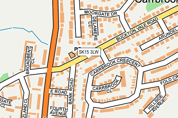 SK15 3LW map - OS OpenMap – Local (Ordnance Survey) SK15 3LW map - OS OpenMap – Local (Ordnance Survey)