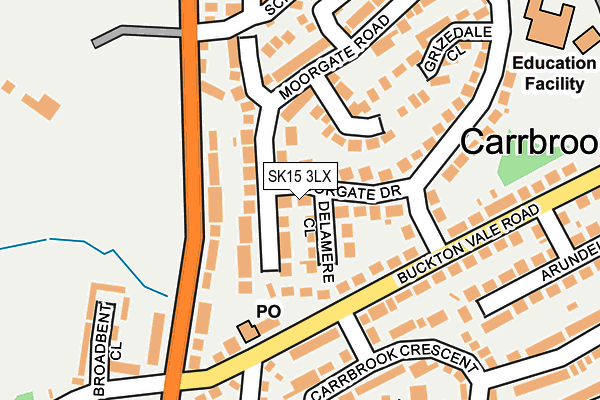 SK15 3LX map - OS OpenMap – Local (Ordnance Survey) SK15 3LX map - OS OpenMap – Local (Ordnance Survey)