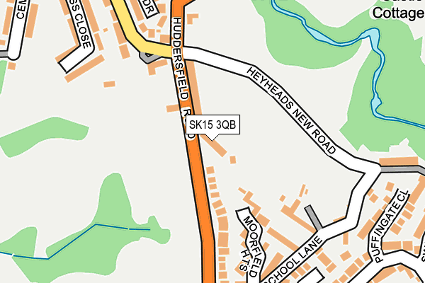 SK15 3QB map - OS OpenMap – Local (Ordnance Survey) SK15 3QB map - OS OpenMap – Local (Ordnance Survey)