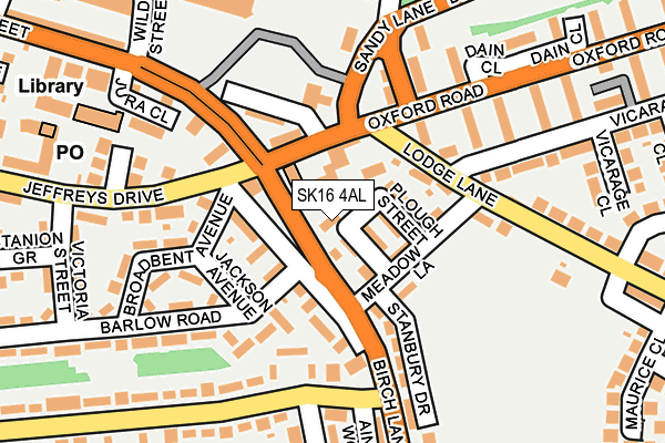 SK16 4AL map - OS OpenMap – Local (Ordnance Survey) SK16 4AL map - OS OpenMap – Local (Ordnance Survey)