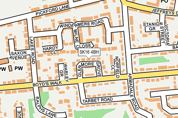SK16 4BH map - OS OpenMap – Local (Ordnance Survey) SK16 4BH map - OS OpenMap – Local (Ordnance Survey)