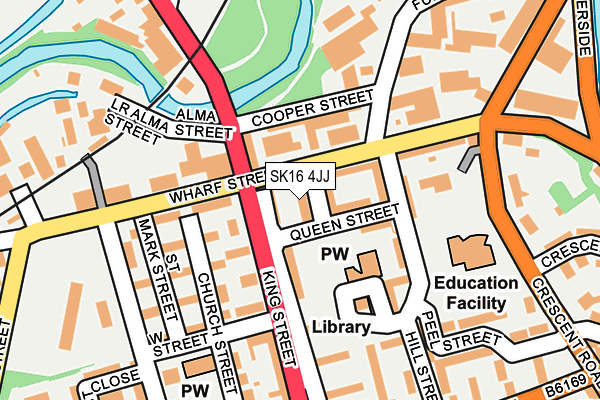 SK16 4JJ map - OS OpenMap – Local (Ordnance Survey)