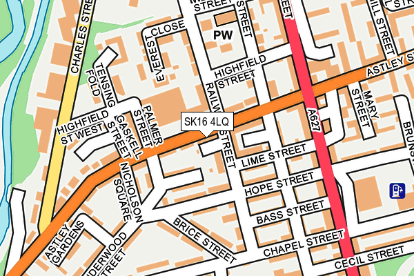 SK16 4LQ map - OS OpenMap – Local (Ordnance Survey) SK16 4LQ map - OS OpenMap – Local (Ordnance Survey)