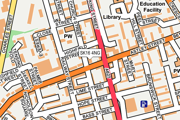 SK16 4NG map - OS OpenMap – Local (Ordnance Survey) SK16 4NG map - OS OpenMap – Local (Ordnance Survey)