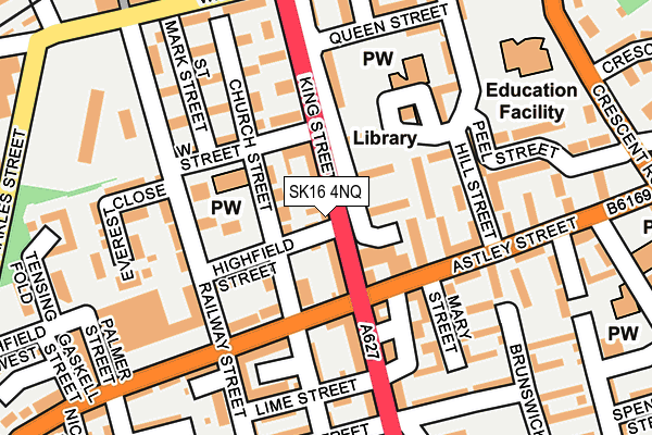 SK16 4NQ map - OS OpenMap – Local (Ordnance Survey)