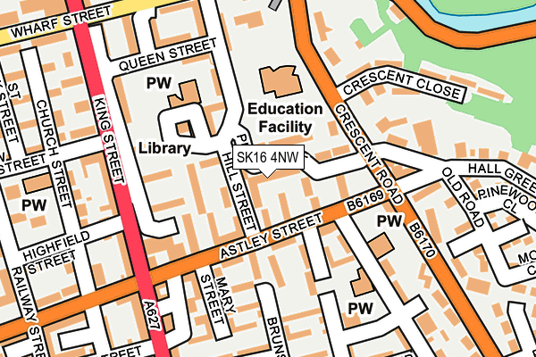 SK16 4NW map - OS OpenMap – Local (Ordnance Survey) SK16 4NW map - OS OpenMap – Local (Ordnance Survey)