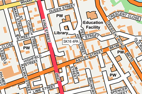 SK16 4PA map - OS OpenMap – Local (Ordnance Survey)