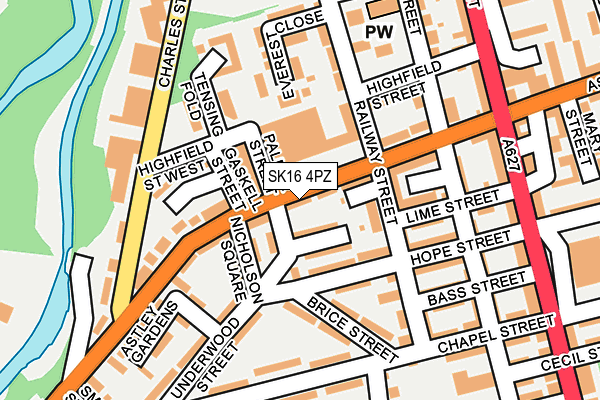 SK16 4PZ map - OS OpenMap – Local (Ordnance Survey) SK16 4PZ map - OS OpenMap – Local (Ordnance Survey)