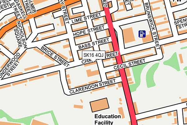 SK16 4QJ map - OS OpenMap – Local (Ordnance Survey) SK16 4QJ map - OS OpenMap – Local (Ordnance Survey)