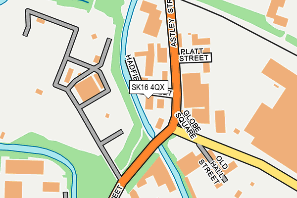 SK16 4QX map - OS OpenMap – Local (Ordnance Survey) SK16 4QX map - OS OpenMap – Local (Ordnance Survey)