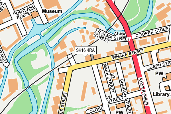 SK16 4RA map - OS OpenMap – Local (Ordnance Survey)