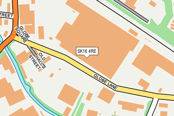 SK16 4RE map - OS OpenMap – Local (Ordnance Survey)