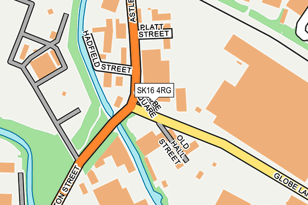 SK16 4RG map - OS OpenMap – Local (Ordnance Survey)