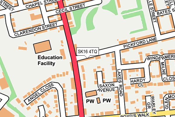 SK16 4TQ map - OS OpenMap – Local (Ordnance Survey) SK16 4TQ map - OS OpenMap – Local (Ordnance Survey)