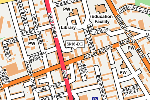 SK16 4XG map - OS OpenMap – Local (Ordnance Survey) SK16 4XG map - OS OpenMap – Local (Ordnance Survey)