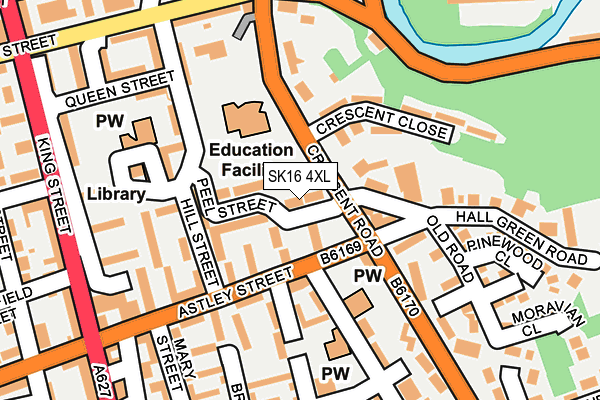SK16 4XL map - OS OpenMap – Local (Ordnance Survey)