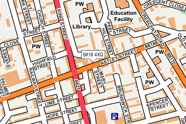 SK16 4XQ map - OS OpenMap – Local (Ordnance Survey) SK16 4XQ map - OS OpenMap – Local (Ordnance Survey)
