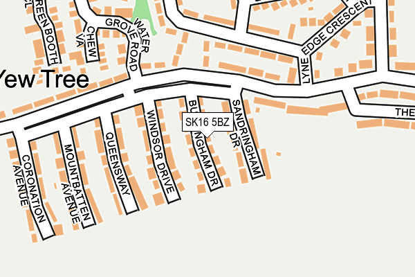 SK16 5BZ map - OS OpenMap – Local (Ordnance Survey) SK16 5BZ map - OS OpenMap – Local (Ordnance Survey)
