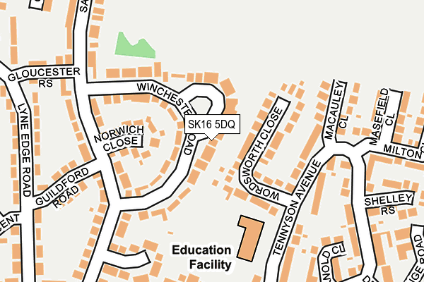 SK16 5DQ map - OS OpenMap – Local (Ordnance Survey)