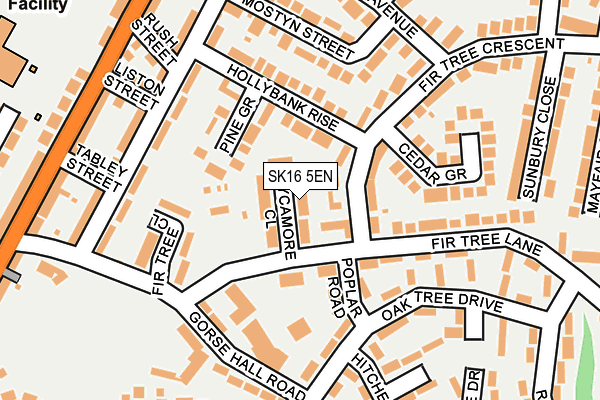 SK16 5EN map - OS OpenMap – Local (Ordnance Survey)