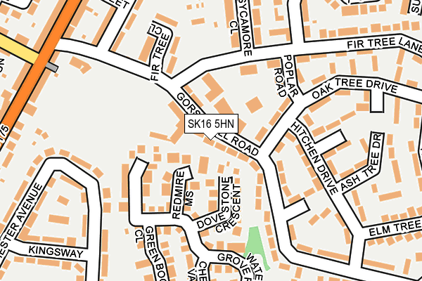 SK16 5HN map - OS OpenMap – Local (Ordnance Survey) SK16 5HN map - OS OpenMap – Local (Ordnance Survey)