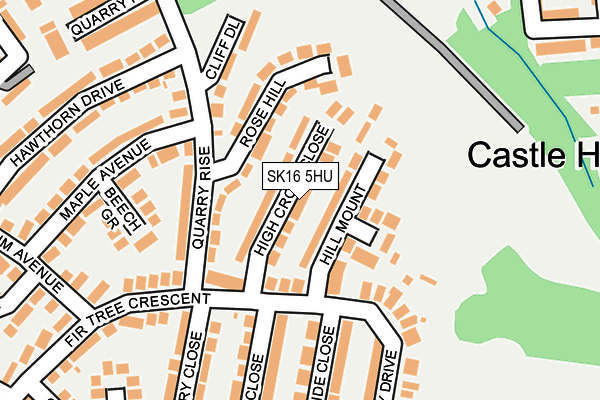 SK16 5HU map - OS OpenMap – Local (Ordnance Survey)
