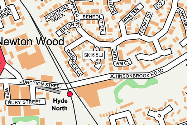 SK16 5LJ map - OS OpenMap – Local (Ordnance Survey)