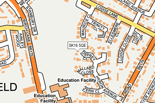 SK16 5QE map - OS OpenMap – Local (Ordnance Survey)